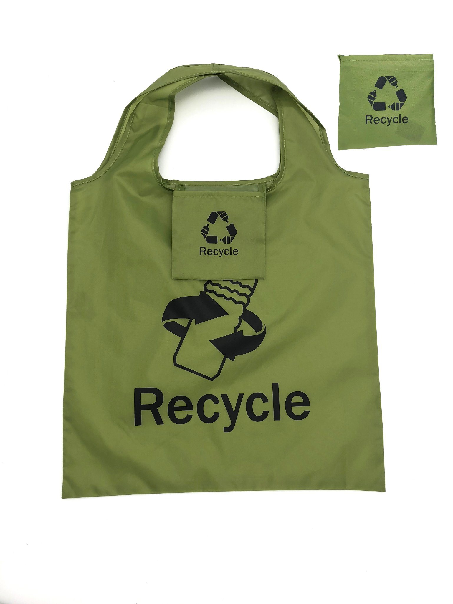 RPET-Folding-Shopping-Bag-with-Basic-Style-and-Silk-Printing-Packed-in-a-Pouch-Reusable-Shopping-Bag-Eco-Friendly-Bag-Foldable-Bag RPET bolsa plegable