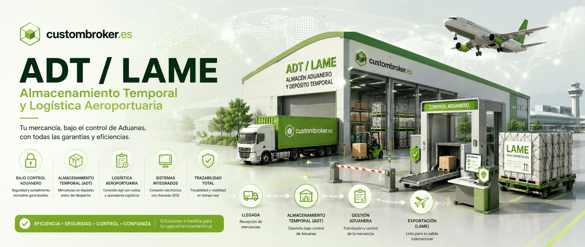 ADT_LAME_HIGHRES ADT: almacenamiento temporal bajo control aduanero antes del despacho LAME: gestión de mercancía para exportación en recinto controlado